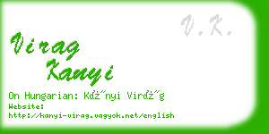 virag kanyi business card